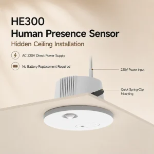 Zigbee Human Presence Sensor with 24GHz mmWave Radar, Motion and Illuminance Detection for Auto Lighting
