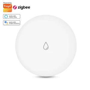 Zigbee IP67 Wireless Smart Water Sensor Alarm 110 dB Detector for Flood Detection and Smart Home Integration