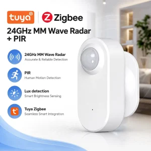 Zigbee Millimeter wave Human Presence Sensor Pir Light sensing Movement Supports Home Assistant Mobile App Alarm High