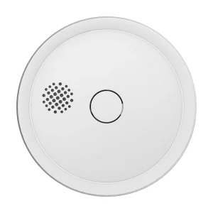 Zigbee Photoelectric Smoke Alarm with Self-Test, Hush Mode, 85 dB, CR123A Battery, 100 m Range for Home and Bedroom