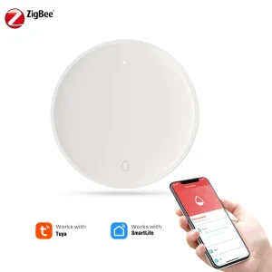 Zigbee Smart Water Leak Sensor with Water Overflow Detection and Alarm