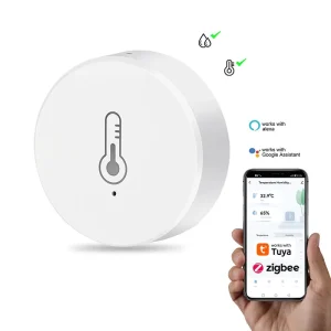 Zigbee Temperature and Humidity Detector with Low Battery Reminder Thermometer Hygrometer Voice Control