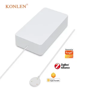 Zigbee Tuya Smart Water Sensor Alarm ABS Water Leak Detector App Alerts Compatible HomeKit for Basement Kitchen Bathroom