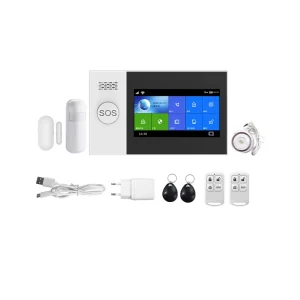 iOS Android APP Remote Control Intercom Autodial Siren Sensor Kit Wired Wireless Home Security Tuya WIFI PSTN GSM Alarm System