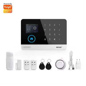iOS Android Wireless App Remote-Control Burglar Alarm System Smart WiFi GSM Home Security System with SOS Doorbell and RFID